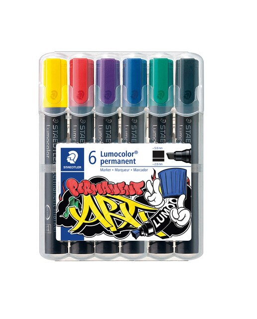 Pack com 6 Marcadores Permanentes - Multicolor Multicolor-1