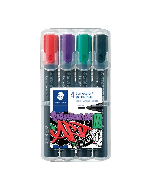Pack de 4 Marcadores Permanentes - Multicolor Multicolor-1