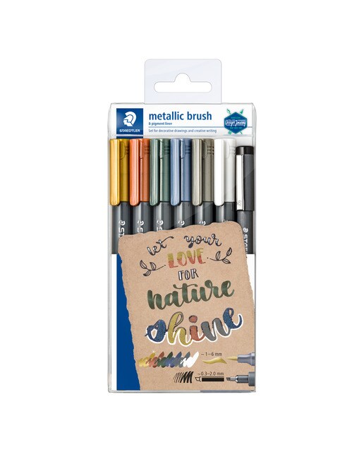 Pack de 7 Marcadores Metalizados com Ponta de Pincel - Multicolor Multicolor-1
