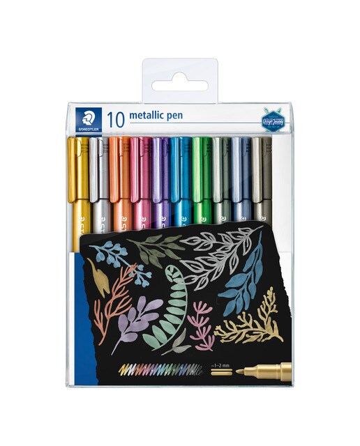 Imagem 0 de Pack de 10 Marcadores Metalizados de Ponta Redonda - Multicolor