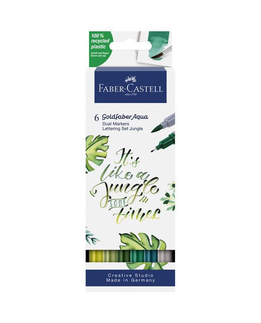 Estojo 6 Marcadores Ponta Dupla Aguarelável GoldFaber Aqua Dual Marker - Multicolor 1
