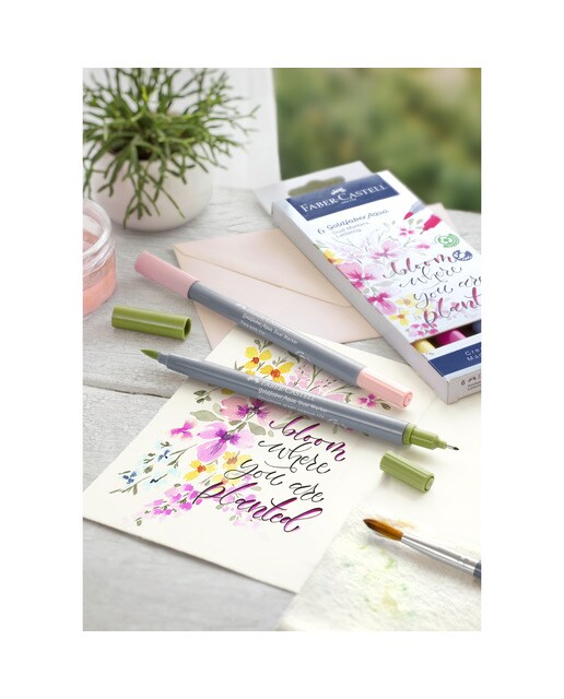 Estojo 6 Marcadores Ponta Dupla Aguarelável GoldFaber Aqua Dual Marker - Multicolor 3