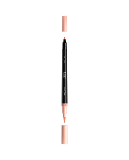 12 Rotuladores de Lettering colores pastel y classic, de doble punta fina y pincel BIC Intensity Multicolor-2