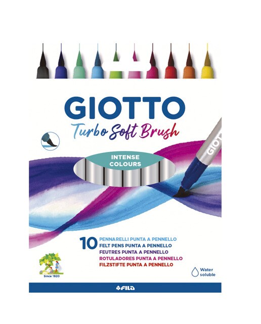 Imagen 0 de Pack 10 rotuladores Turbo Soft Brush Giotto