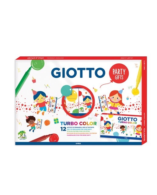 Imagen 0 de Expositor 10 sets rotuladores Turbo Color Party Set Giotto