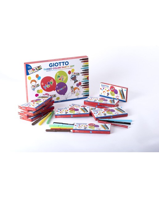 Expositor 10 sets rotuladores Turbo Color Party Set Giotto 6