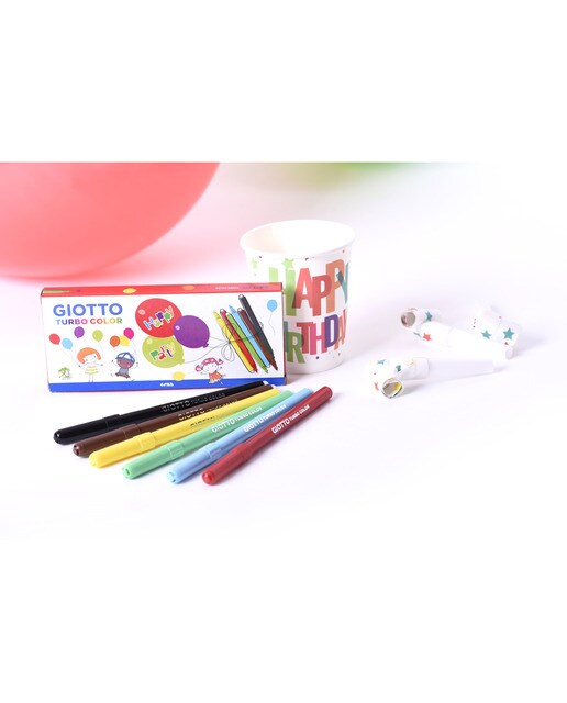 Expositor 10 sets rotuladores Turbo Color Party Set Giotto 9