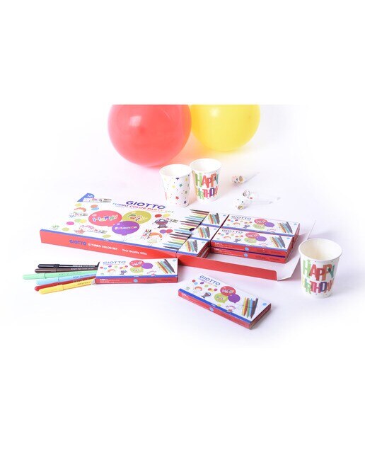 Expositor 10 sets rotuladores Turbo Color Party Set Giotto 10