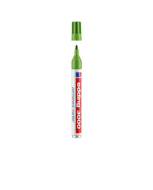 Marcador Permanente Edding 3000 grosor 1,5-3 mm recargable Edding Verde claro-2