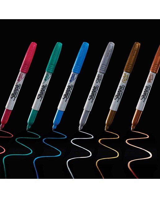 Pack de 3 Marcadores Permanentes Metallic - Ouro/Prata/Bronze Multicolor-7