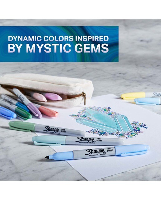 Pack de 4 Marcadores Permanentes Fine Mystic Gems - Novas Cores Multicolor-2
