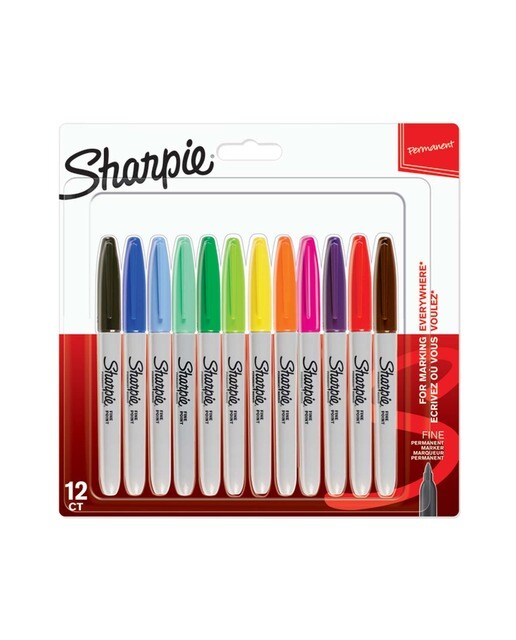 Pack de 12 Marcadores Permanentes Fine - Multicolor Multicolor-1