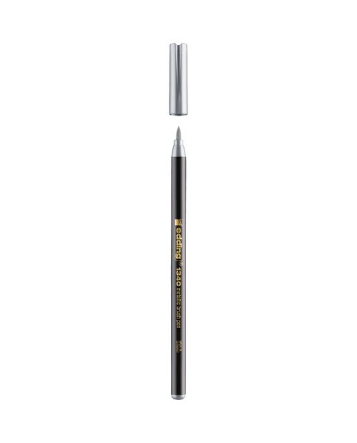 Rotulador punta pincel metálico 1340 Edding Plata-2