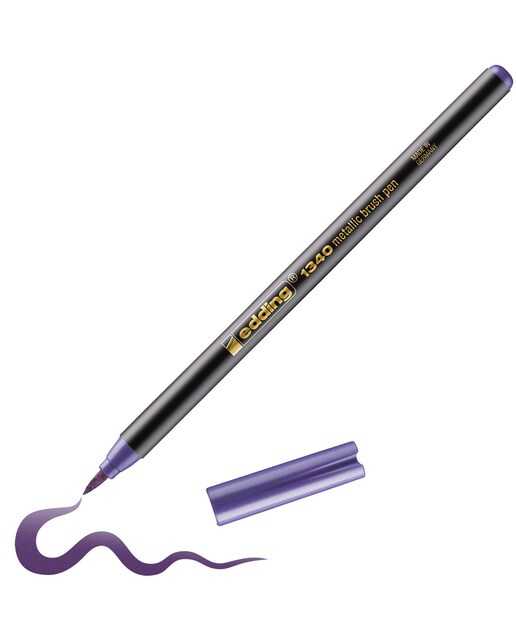 Caneta de Feltro Ponta Pincel 1340 - Violeta Metálico Violeta-3