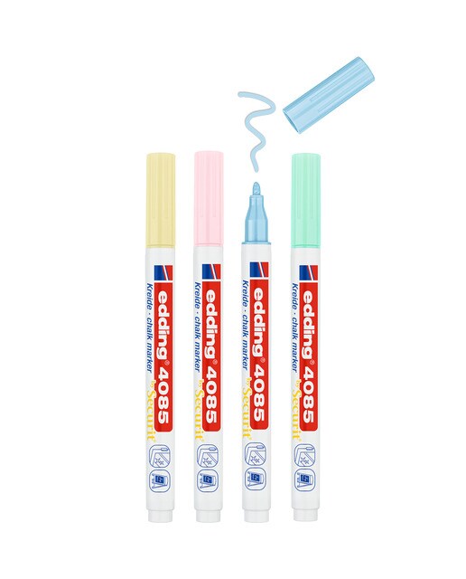 Pack 4 Marcadores de Giz Ponta Redonda 4085 1-2 mm - Cores Pastel Multicolor-2
