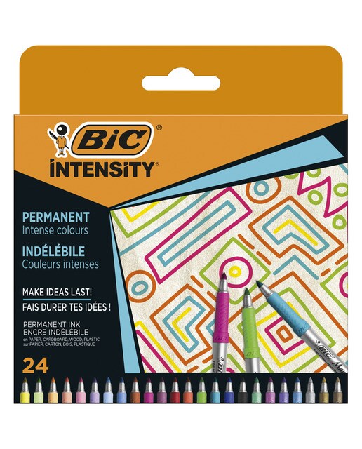 Pack de 24 marcadores permanentes intensity BIC Multicolor-1