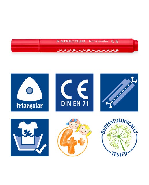 Marcadores de Cor Triangular Noris Jumbo 2