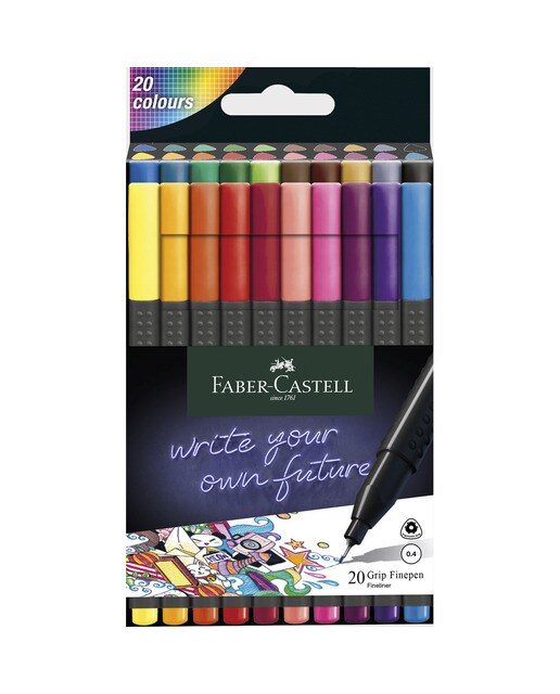 Marcadores Grip Finepen 0,4 Pastel 20 Unidades Multicolor-1