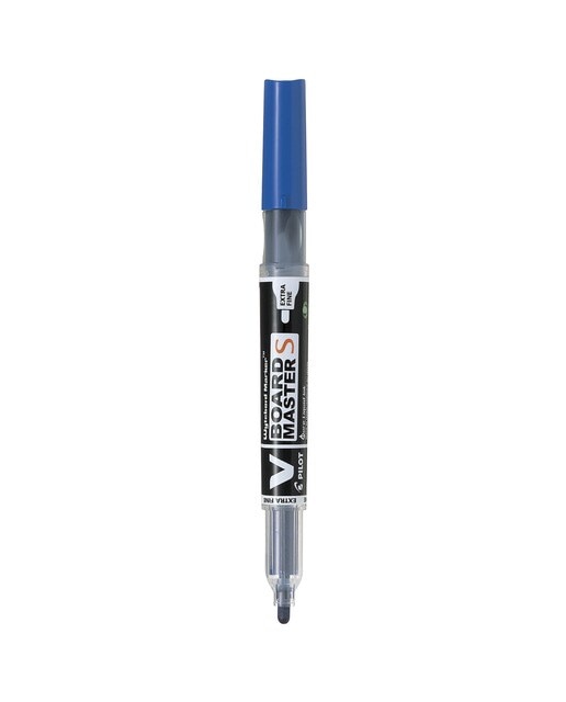 Imagem 0 de Caneta de Feltro para Lousa Branca Recarregável de Ponta Fina W-Board Master S - Azul