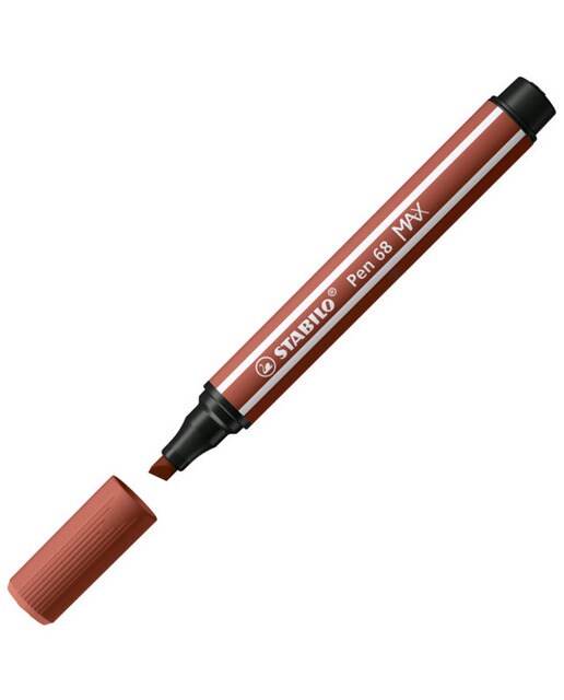 Rotulador punta biselada Pen 68 MAX STABILO Marrón claro-2