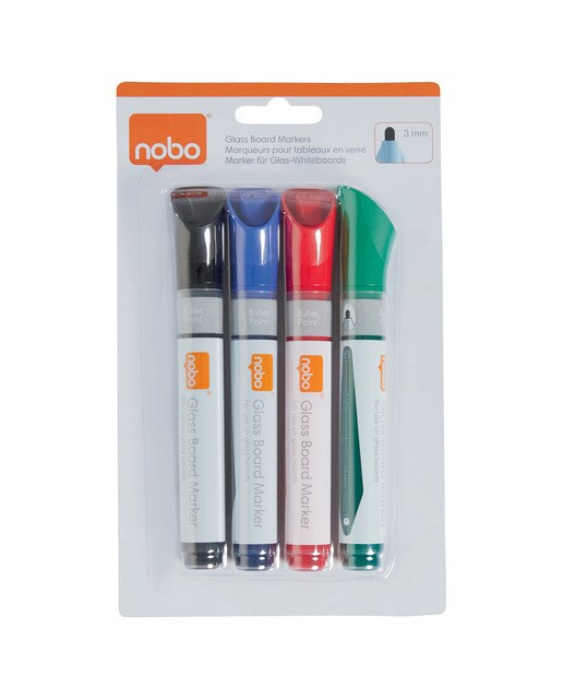 Canetas para quadro branco Nobo CRISTAL (4) - Artigo Sortido. Envio realizado de forma aleatória 4