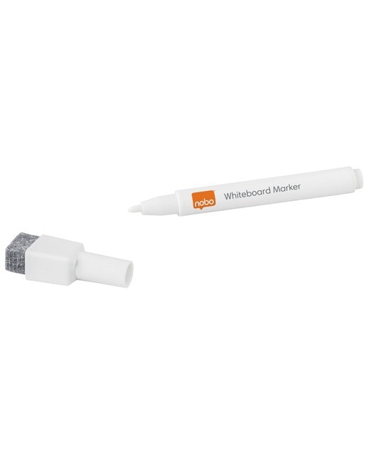 Imagem 0 de Mini marcador de apagar a seco para quadro branco de vidro Nobo (Embalagem 6) branco