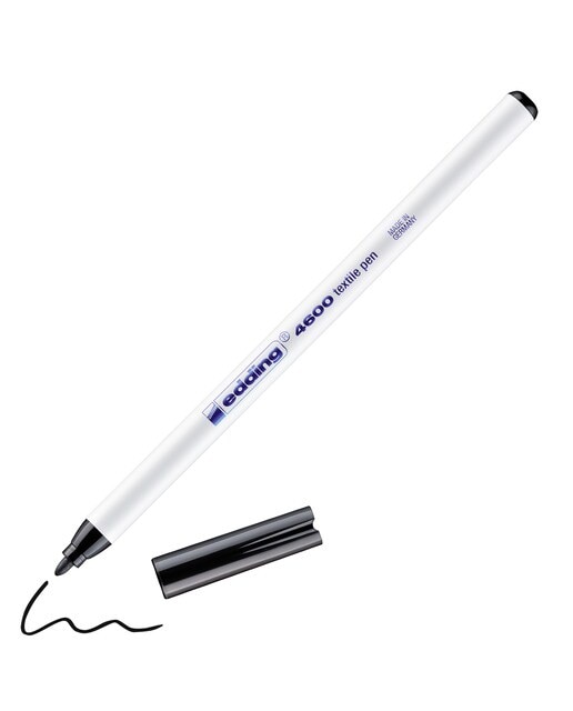 Rotulador para textil con punta redonda Edding Negro-2