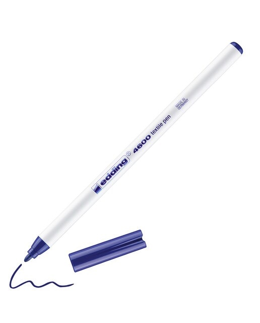 Rotulador para textil con punta redonda Edding Azul marino-2