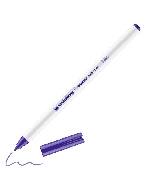 Rotulador para textil con punta redonda Edding Violeta-2