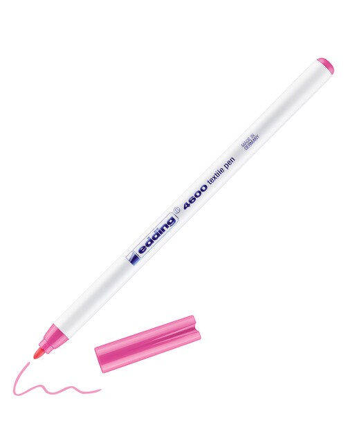 Rotulador para textil con punta redonda Edding Rosa-2