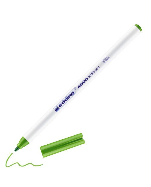Rotulador para textil con punta redonda Edding Verde claro-2