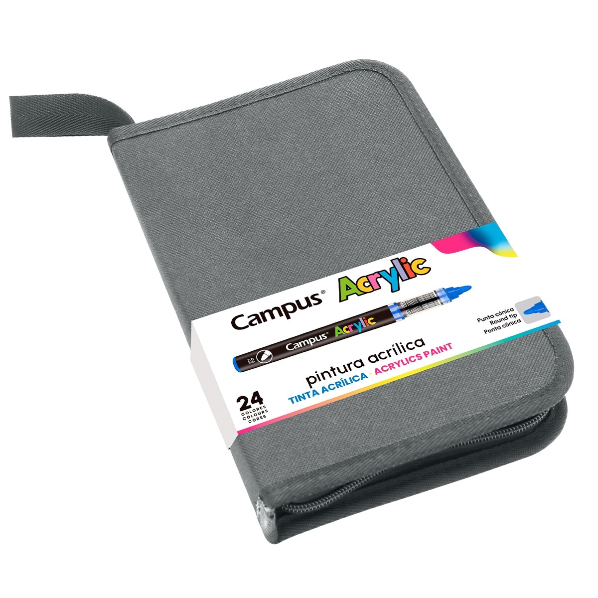 Rotuladores Acrílicos Campus Acrylic punta conica 24 colores Multicolor-2