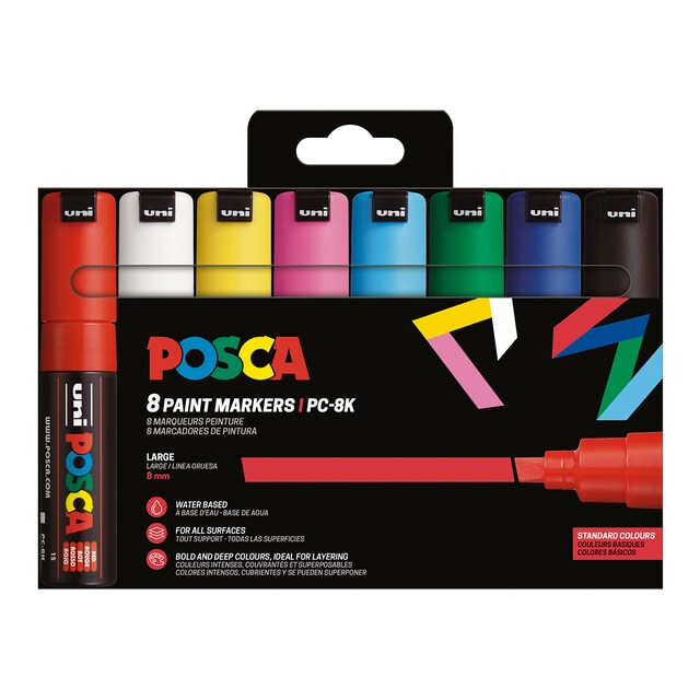 Imagen 0 de Estuche 8 colores PC-8K/8C Posca set colores basic