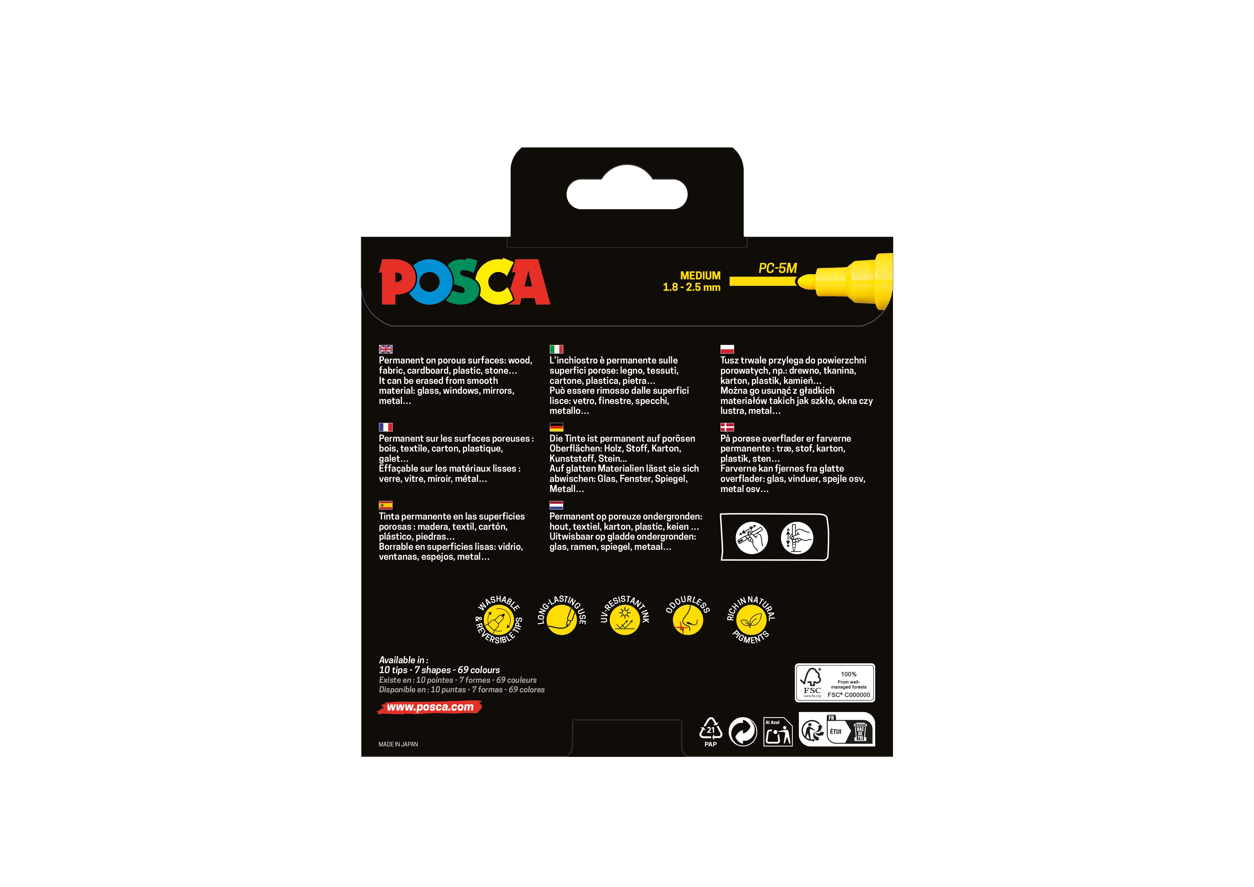 Pack Posca PC-5M/8C Set manga hero Multicolor-2