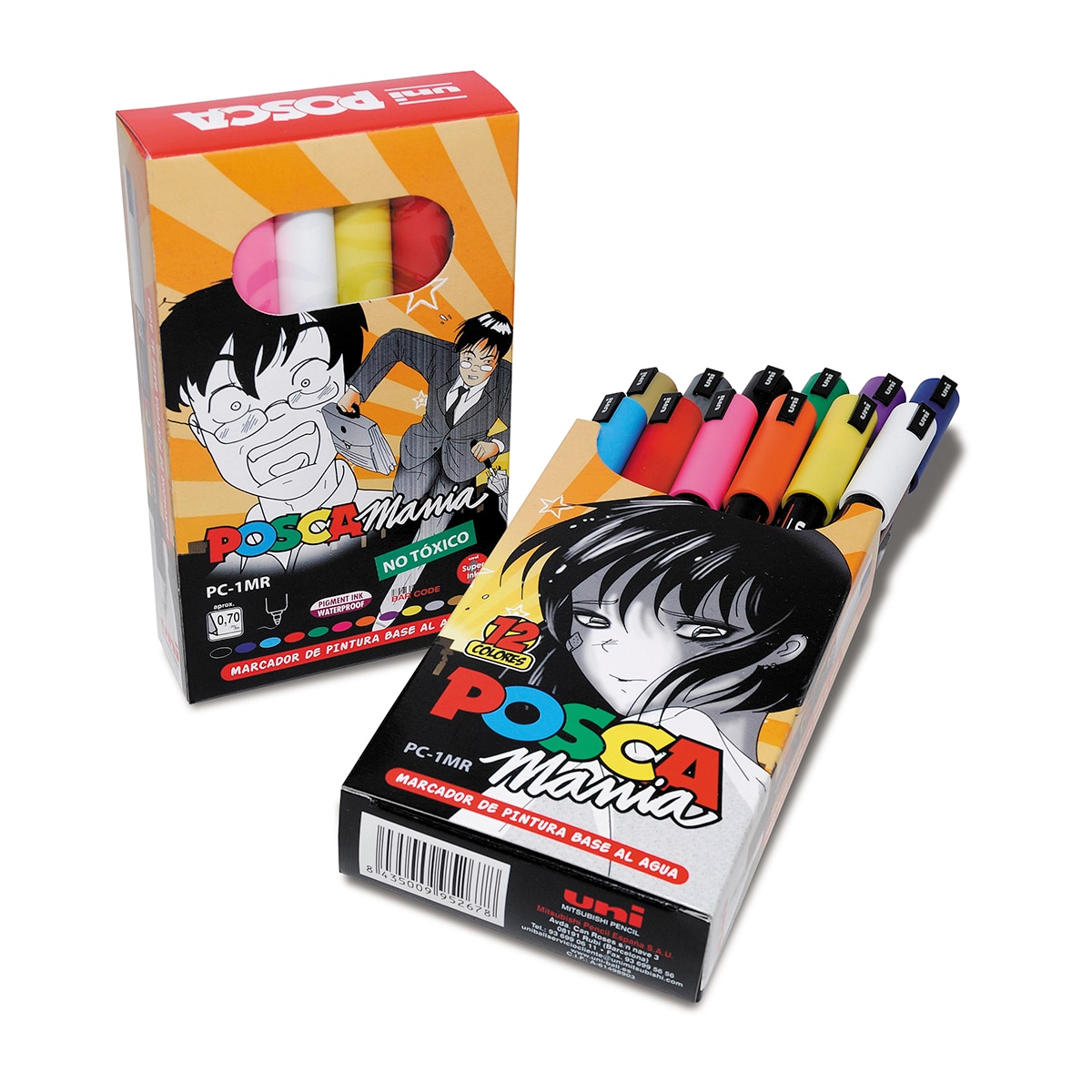 Imagen 0 de Pack Posca PC-1MR 12 colores Caja mania Uni-ball