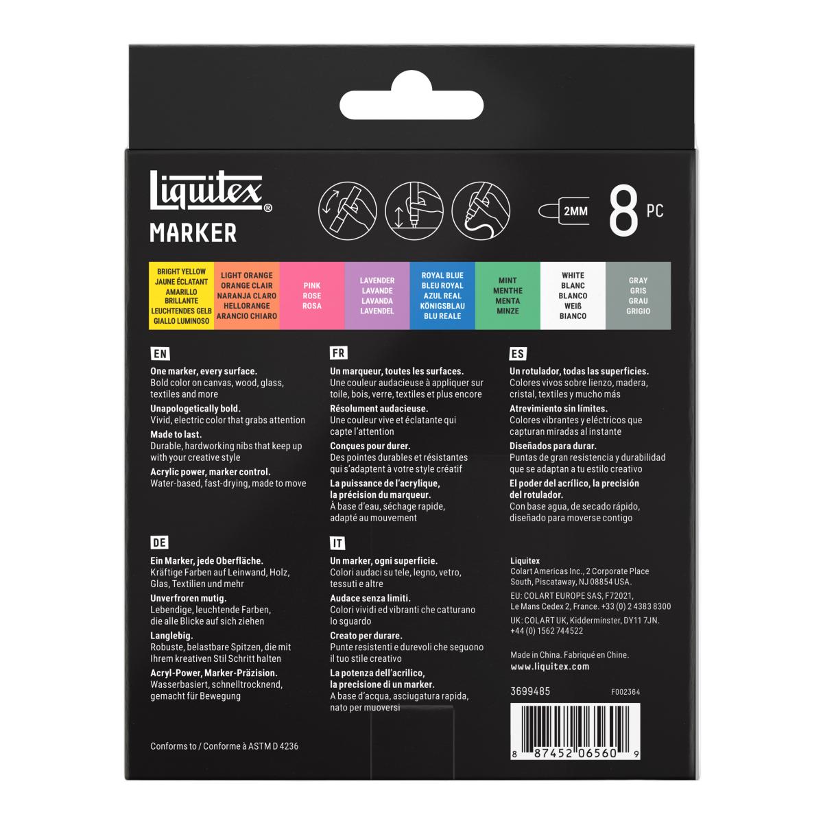 Conjunto de 8 Marcadores Acrílicos Liquitex 2mm - Paisagem 3