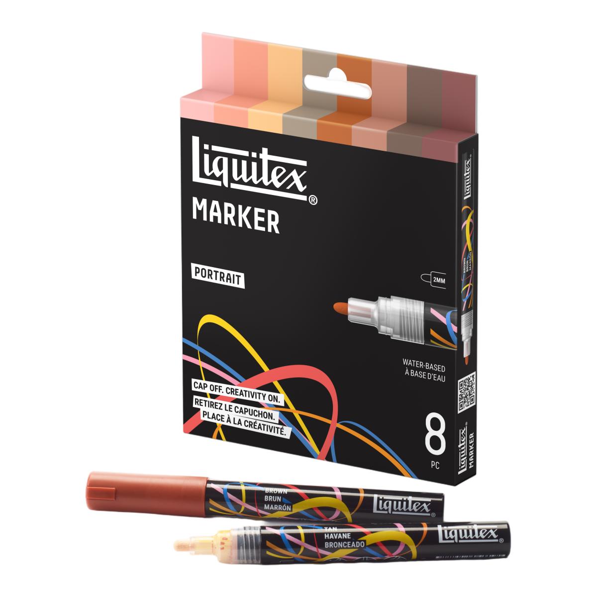 Conjunto de 8 Marcadores Acrílicos Liquitex 2mm - Retrato 2