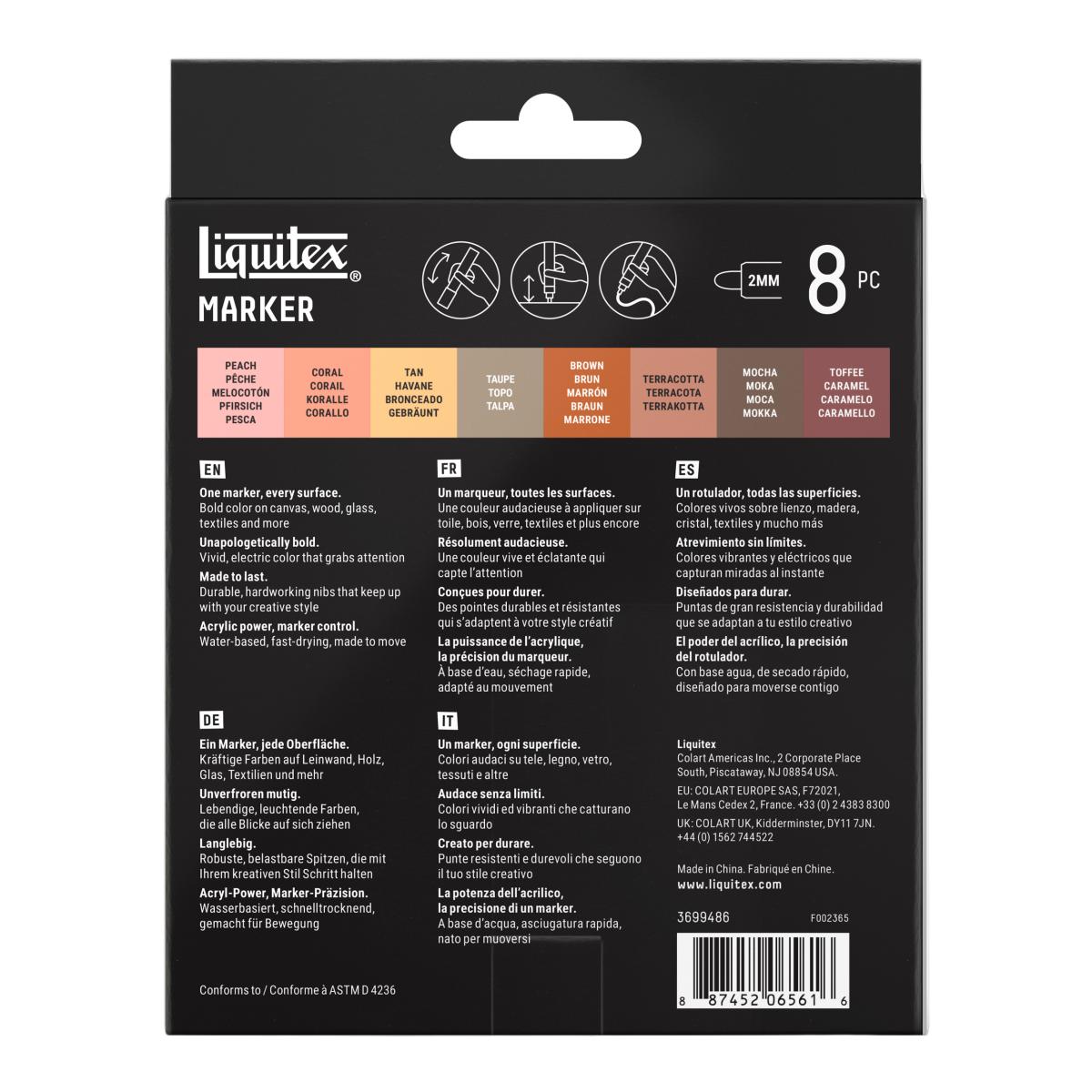 Conjunto de 8 Marcadores Acrílicos Liquitex 2mm - Retrato 3