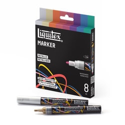 Imagen 0 de Set 8 rotuladores acrílicos Liquitex 2mm metálicos