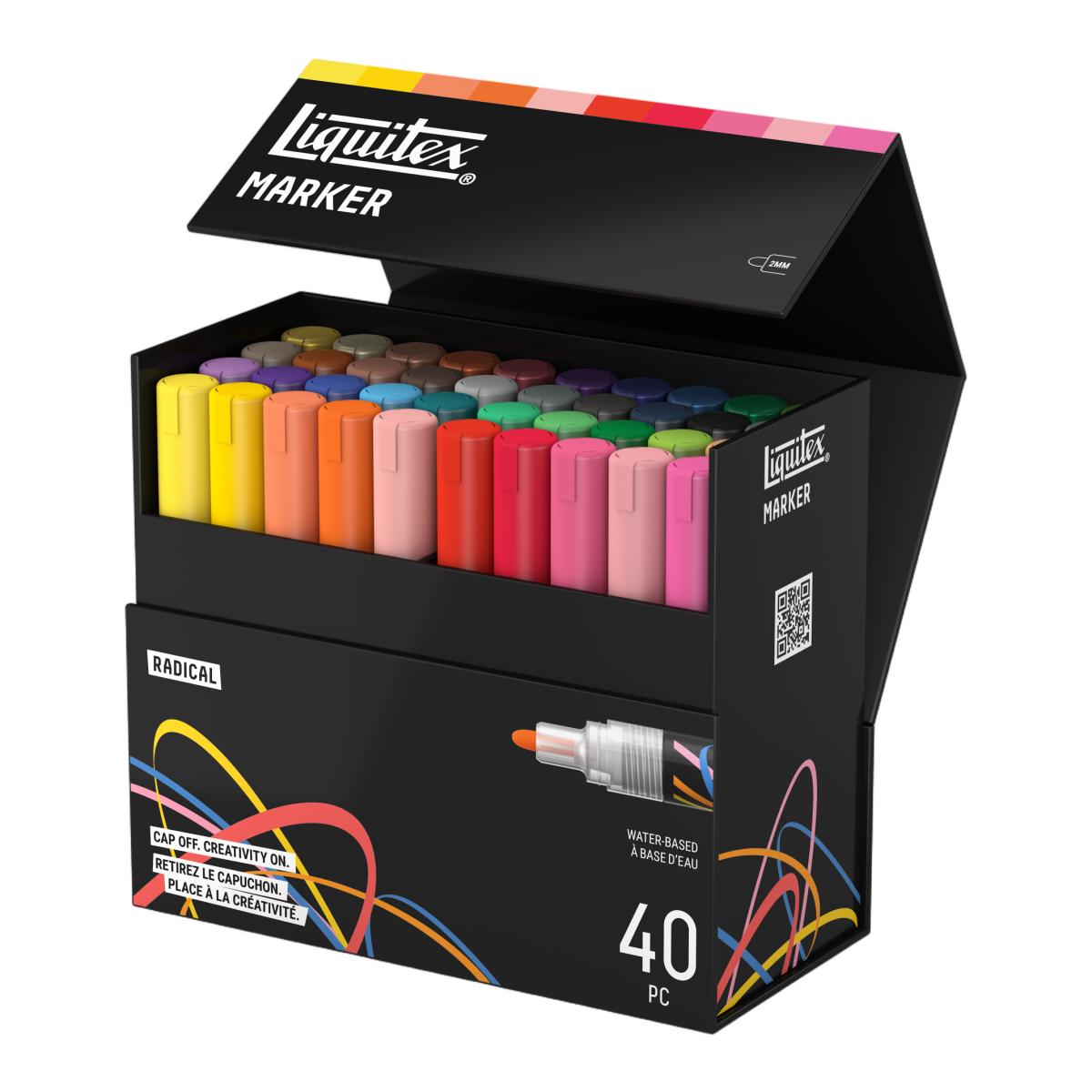 Conjunto 40 Marcadores Acrílicos Liquitex 2mm - Rádical 3