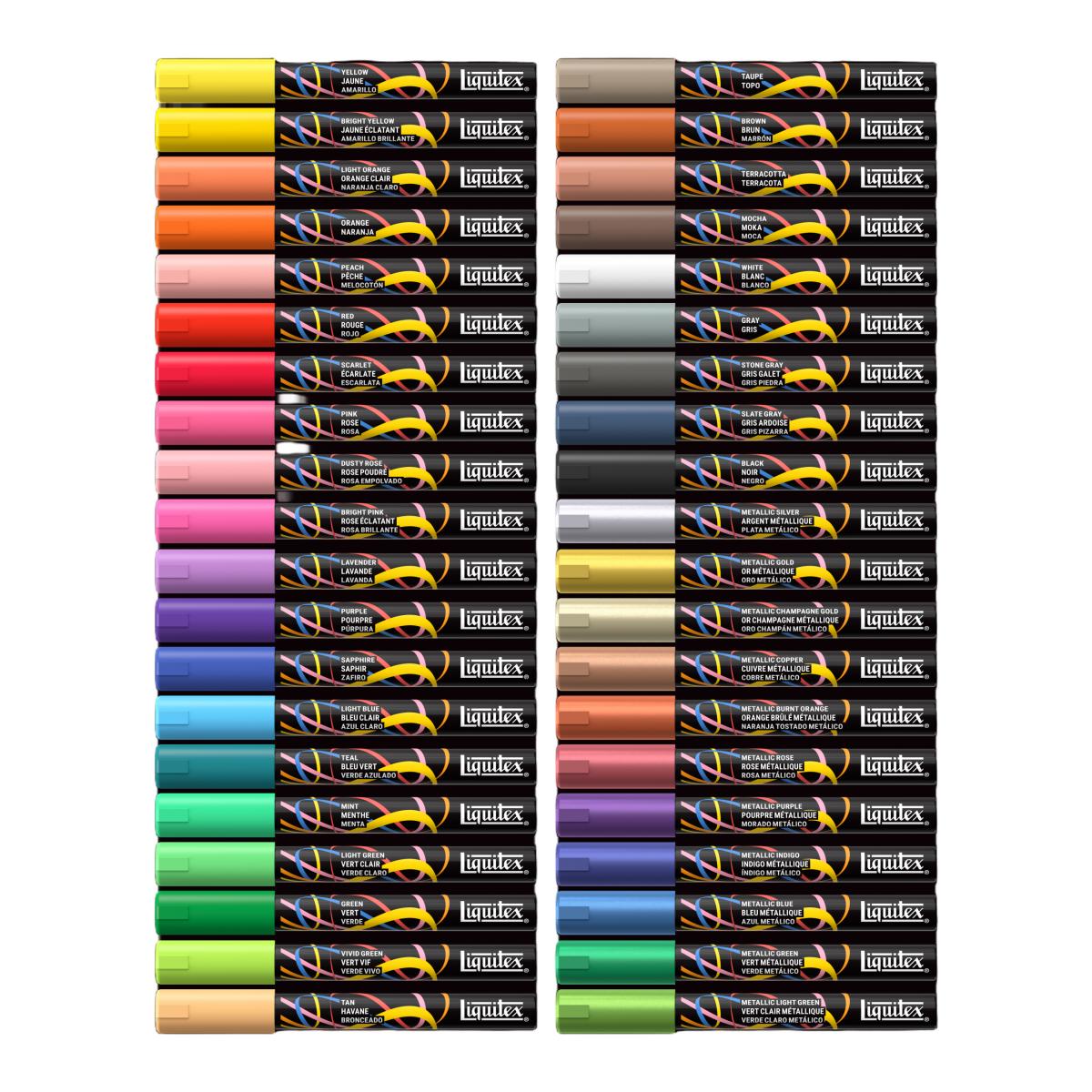 Conjunto 40 Marcadores Acrílicos Liquitex 2mm - Rádical 5