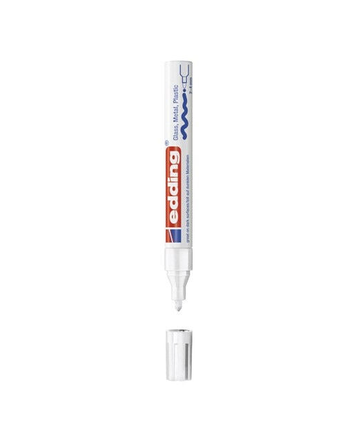 Blister de 1 Marcador de Tinta Opaca Edding 750 Branco 1