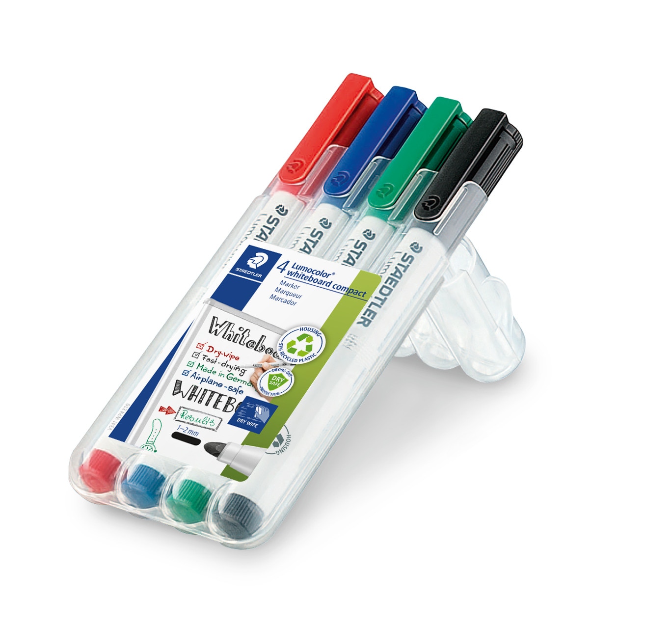 Pack 4 Marcadores para Pizarras Blancas Lumocolor Whiteboard Compact 341 Staedtler Multicolor 2