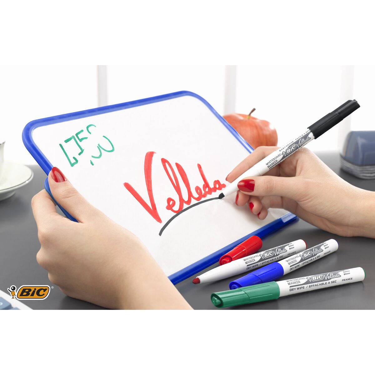 Pack de 4 marcadores de quadro branco Velleda 1741 Ponta Média 6