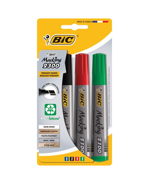 Pack de 4 Marcadores Permanentes Marking 2300 Ecolutions BIC 1