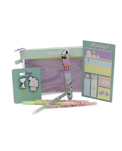 Set accesorios jumbo con material papeleria Snoopy CyP Brands naranja multicolor 1