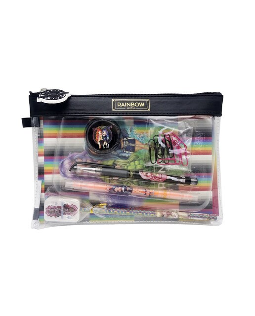 Conjunto de Estojo Simples com Material de Papelaria Rainbow High - Preto/Multicolor 2