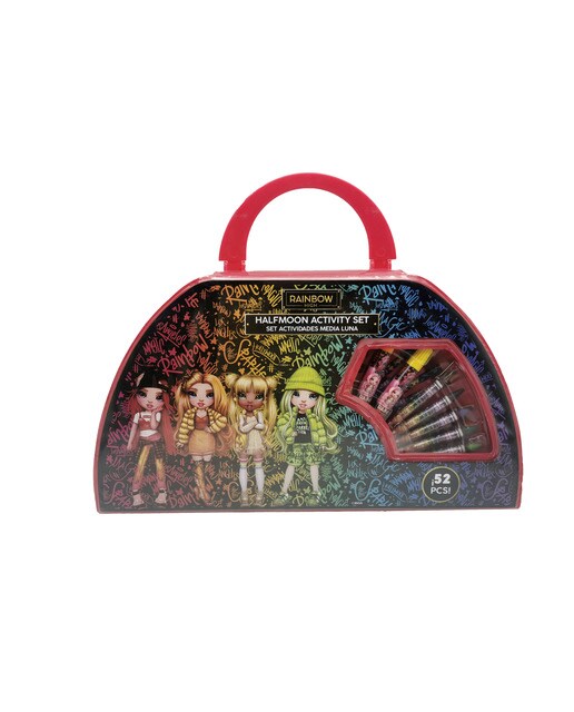Conjunto de Atividades 52 Peças em Mala Rainbow High - Preto/Multicolor 1