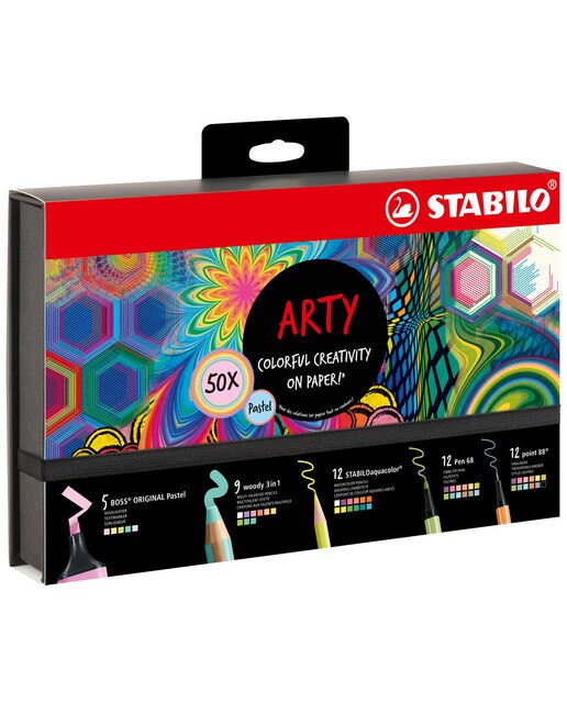 Conjunto Criativo Multiproduto ARTY 50 Peças Preto-1