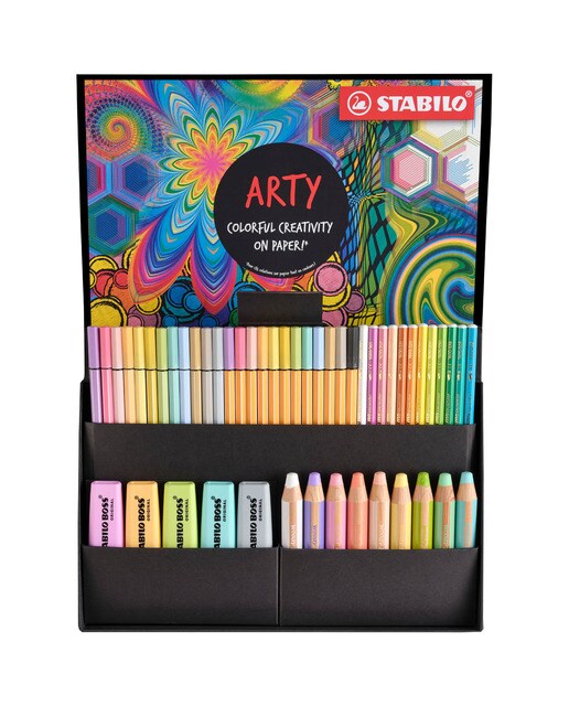 Conjunto Criativo Multiproduto ARTY 50 Peças Preto-2